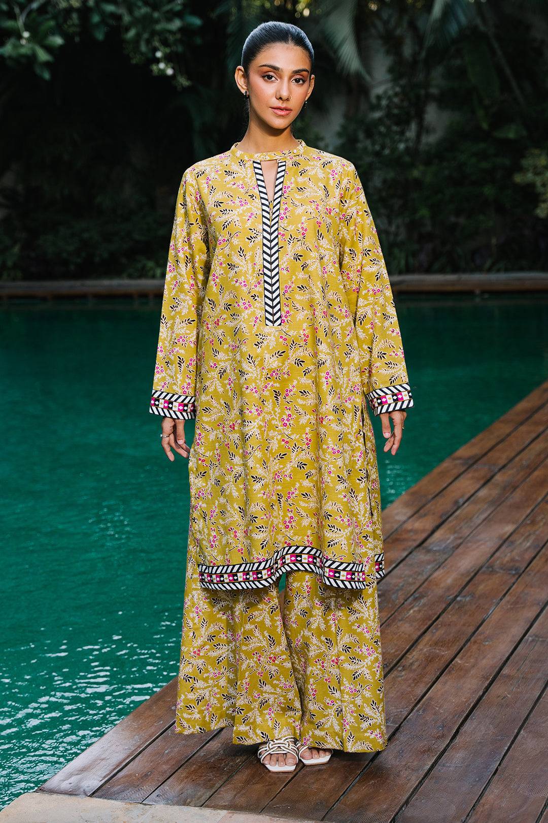 Zellbury | Unstitched 2 Piece Khaddar | Shirt Shalwar - 0164 by Maria Faisal - Registered Vendor of : Zellbury Women - type : Essential Unstitched - 100% original wedding dresses