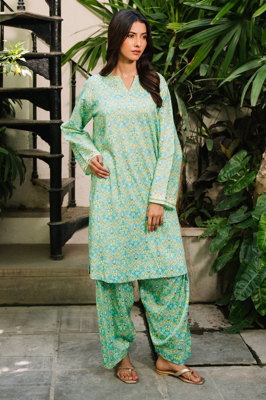 Zellbury | Unstitched 2 Piece Viscose | Shirt Shalwar - 0170 by Maria Faisal - Registered Vendor of : Zellbury Women - type : Essential Unstitched - 100% original wedding dresses
