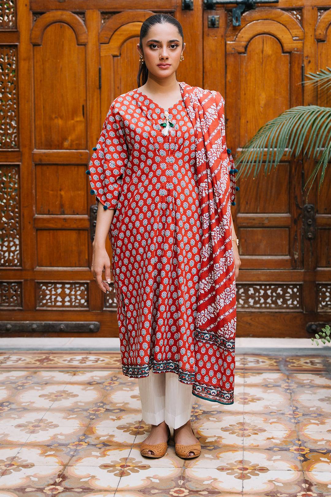 Zellbury | Unstitched 2 Piece Khaddar | Shirt Dupatta - 0250 by Maria Faisal - Registered Vendor of : Zellbury Women - type : Essential Unstitched - 100% original wedding dresses
