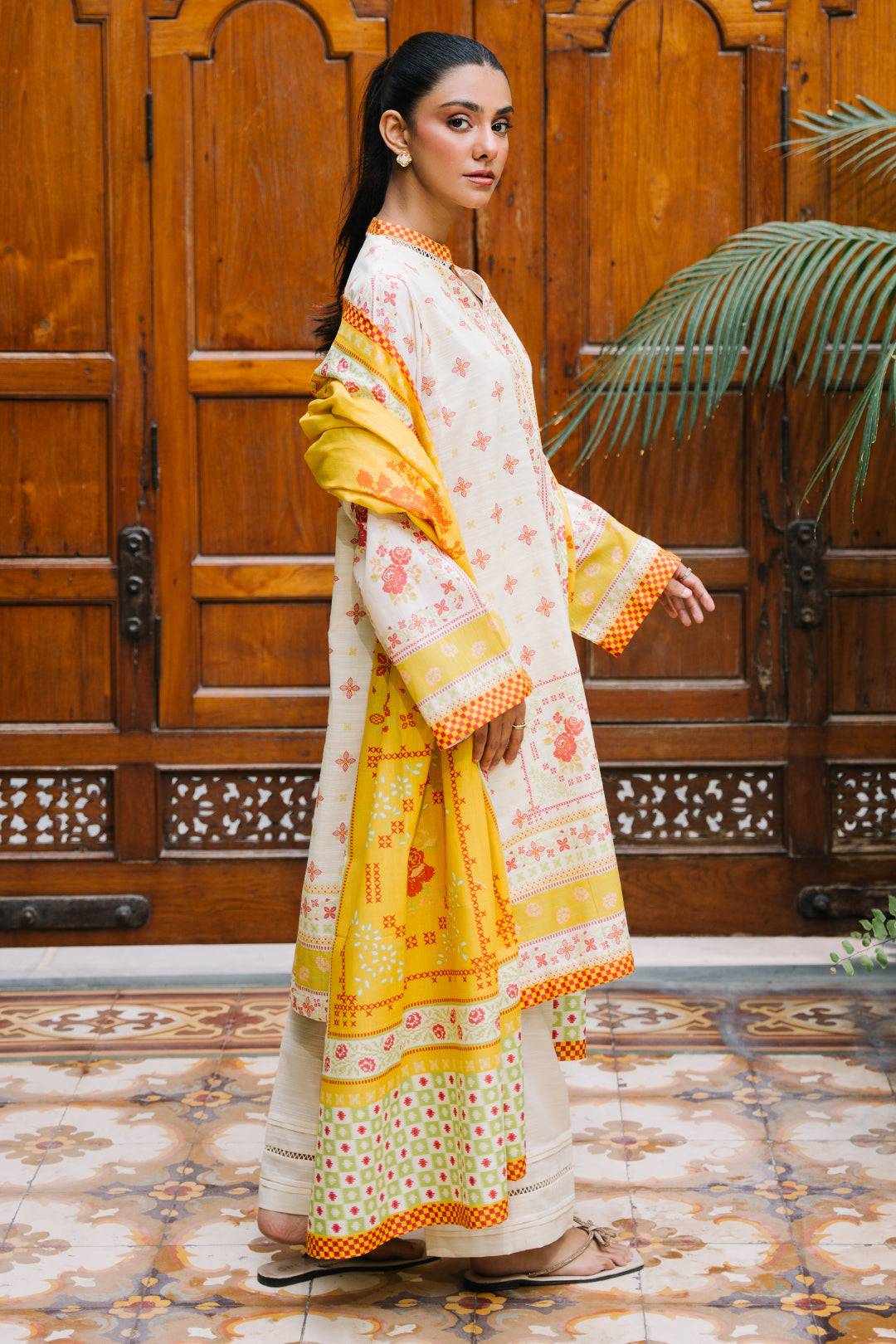 Zellbury | Unstitched 2 Piece Khaddar | Shirt Dupatta - 0251 by Maria Faisal - Registered Vendor of : Zellbury Women - type : Essential Unstitched - 100% original wedding dresses
