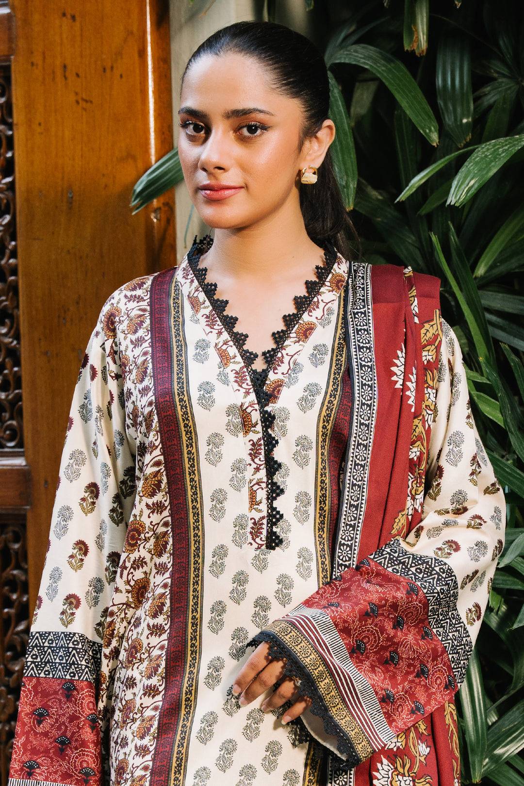 Zellbury | Unstitched 2 Piece Viscose | Shirt Dupatta - 0254 by Maria Faisal - Registered Vendor of : Zellbury Women - type : Essential Unstitched - 100% original wedding dresses
