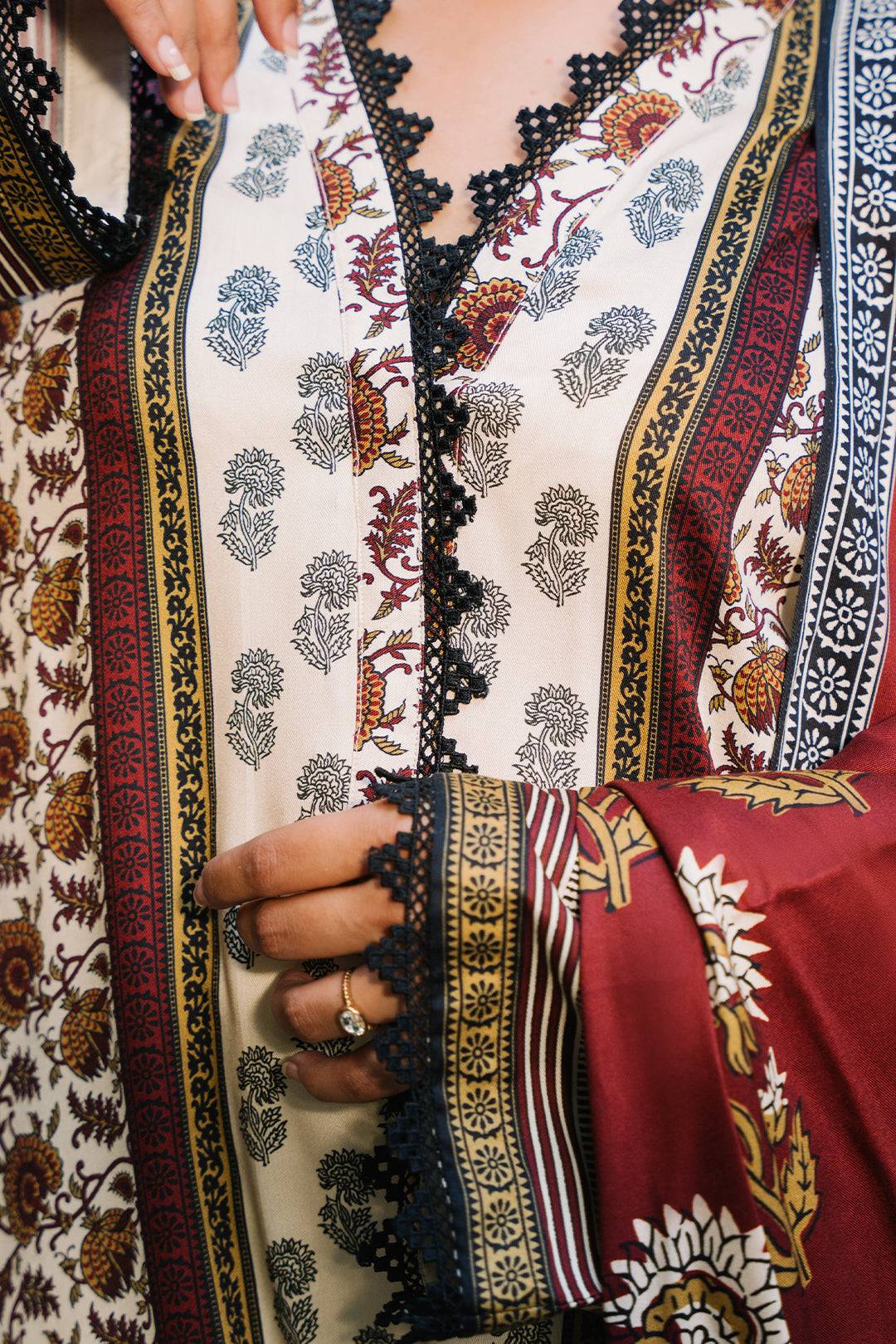 Zellbury | Unstitched 2 Piece Viscose | Shirt Dupatta - 0254 by Maria Faisal - Registered Vendor of : Zellbury Women - type : Essential Unstitched - 100% original wedding dresses