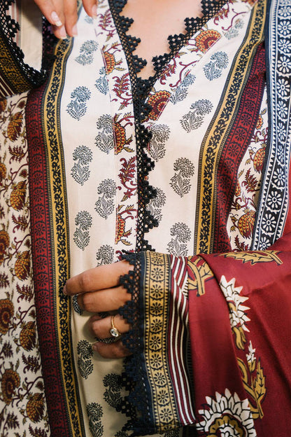 Zellbury | Unstitched 2 Piece Viscose | Shirt Dupatta - 0254 by Maria Faisal - Registered Vendor of : Zellbury Women - type : Essential Unstitched - 100% original wedding dresses
