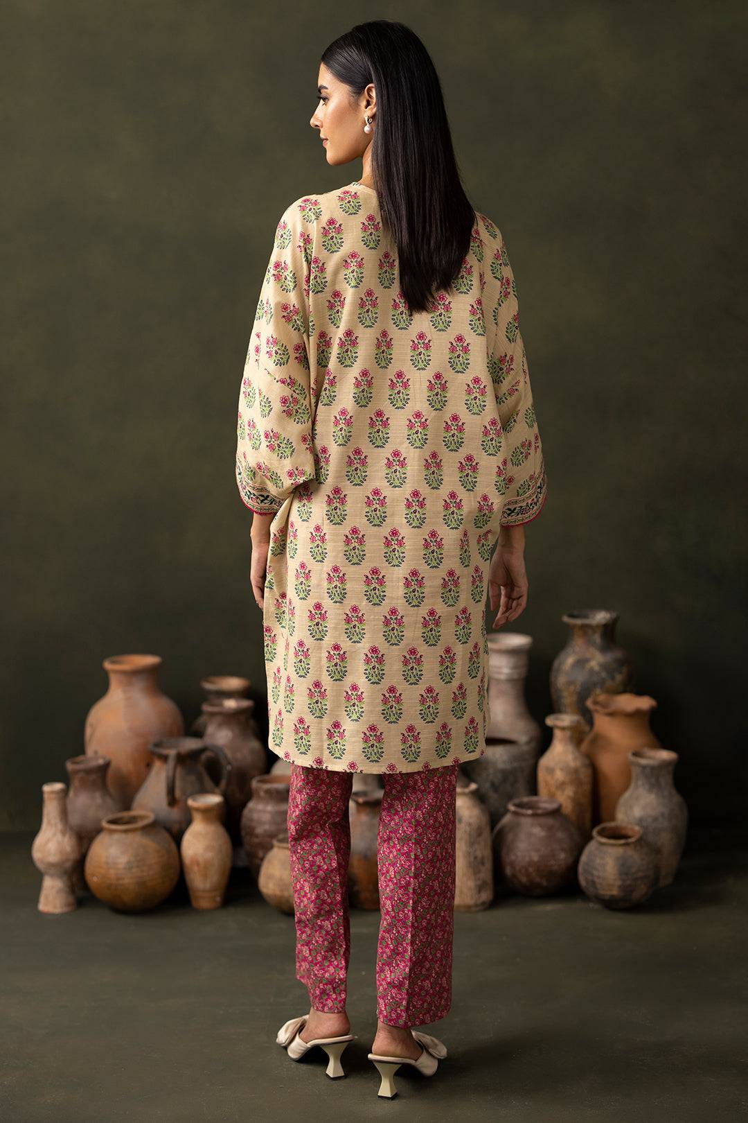Zellbury | Unstitched 2 Piece Khaddar | Shirt Shalwar - 0256 by Maria Faisal - Registered Vendor of : Zellbury Women - type : Essential Unstitched - 100% original wedding dresses