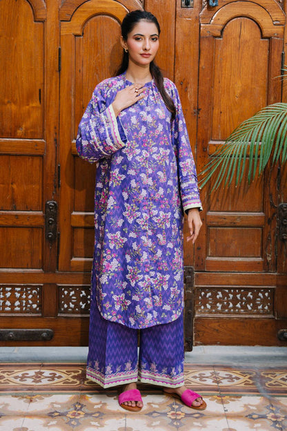 Zellbury | Unstitched 2 Piece Khaddar | Shirt Shalwar - 0259 by Maria Faisal - Registered Vendor of : Zellbury Women - type : Essential Unstitched - 100% original wedding dresses
