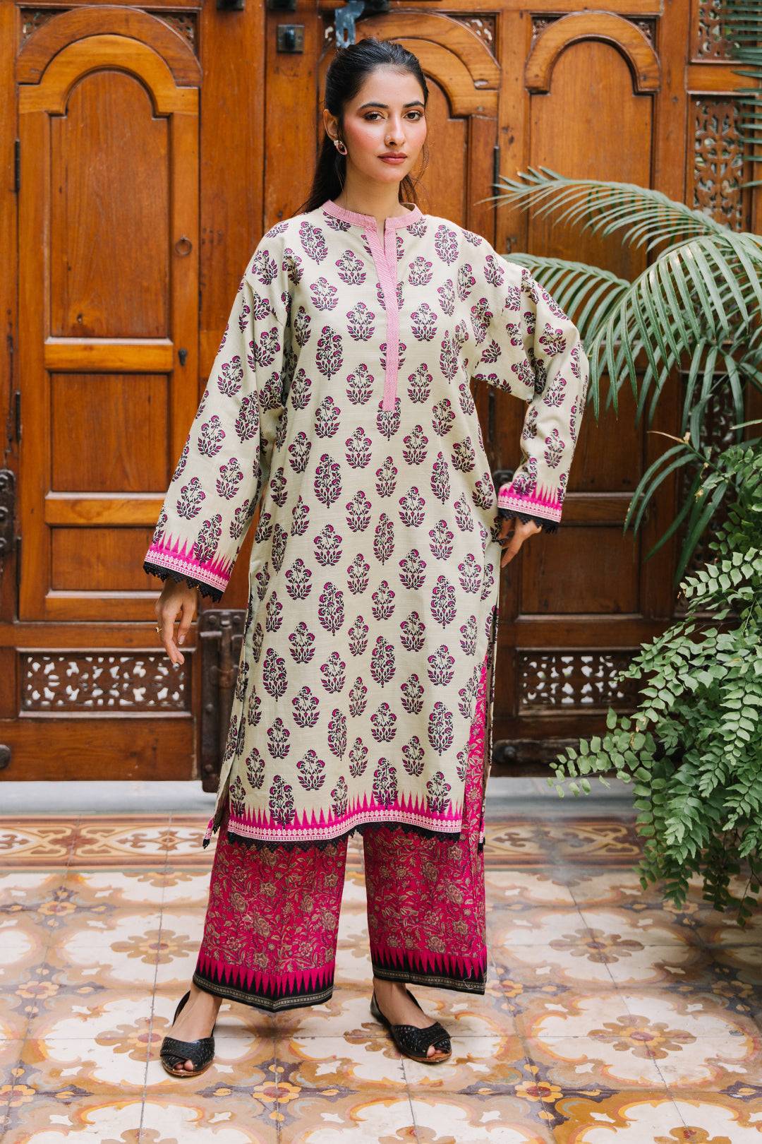 Zellbury | Unstitched 2 Piece Khaddar | Shirt Shalwar - 0260 by Maria Faisal - Registered Vendor of : Zellbury Women - type : Essential Unstitched - 100% original wedding dresses