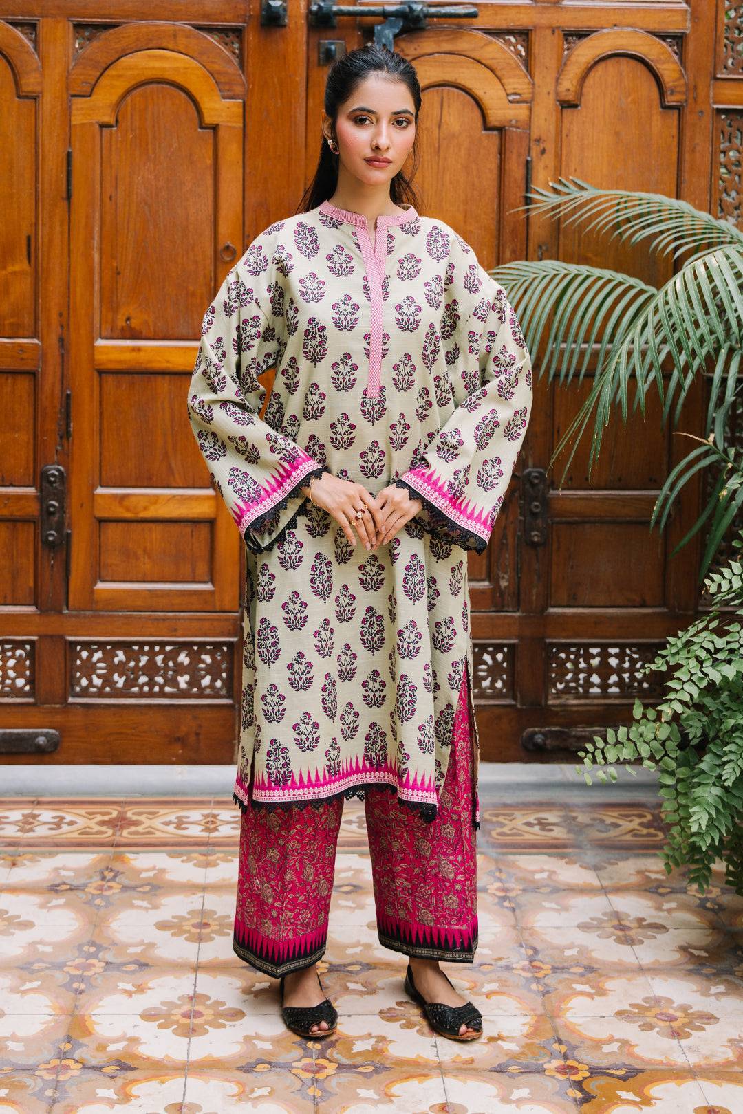 Zellbury | Unstitched 2 Piece Khaddar | Shirt Shalwar - 0260 by Maria Faisal - Registered Vendor of : Zellbury Women - type : Essential Unstitched - 100% original wedding dresses
