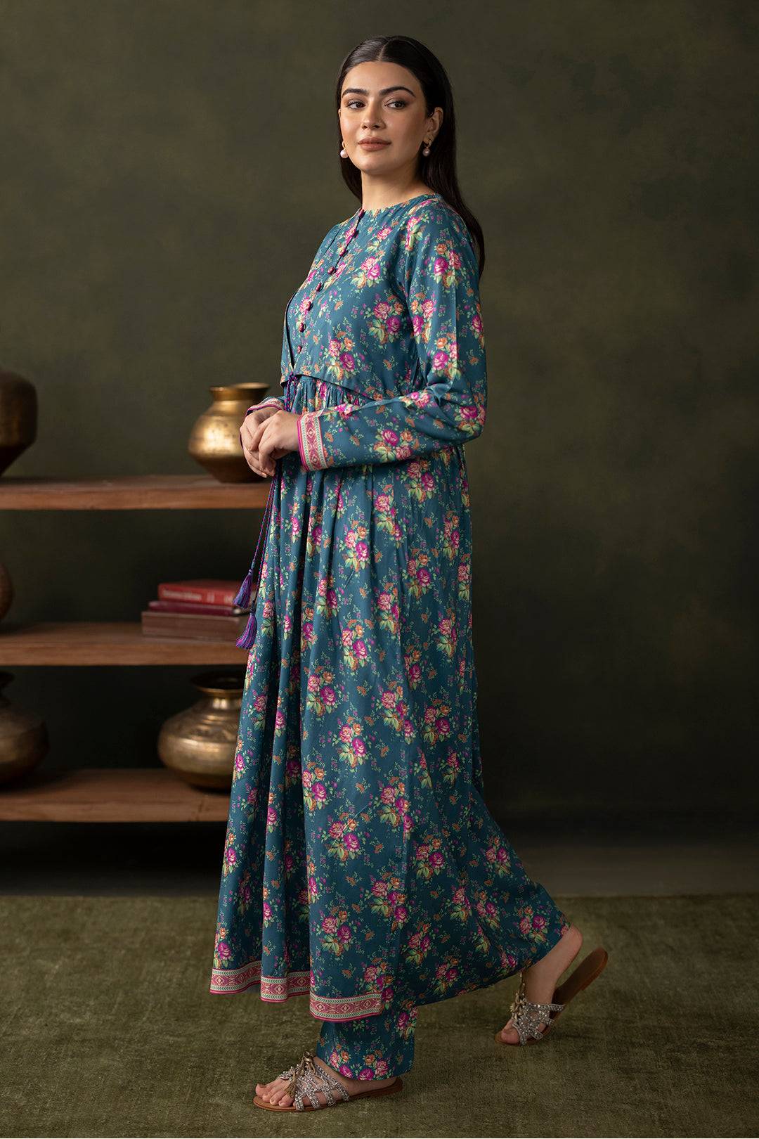 Zellbury | Unstitched 2 Piece Viscose | Shirt Shalwar - 0261 by Maria Faisal - Registered Vendor of : Zellbury Women - type : Essential Unstitched - 100% original wedding dresses