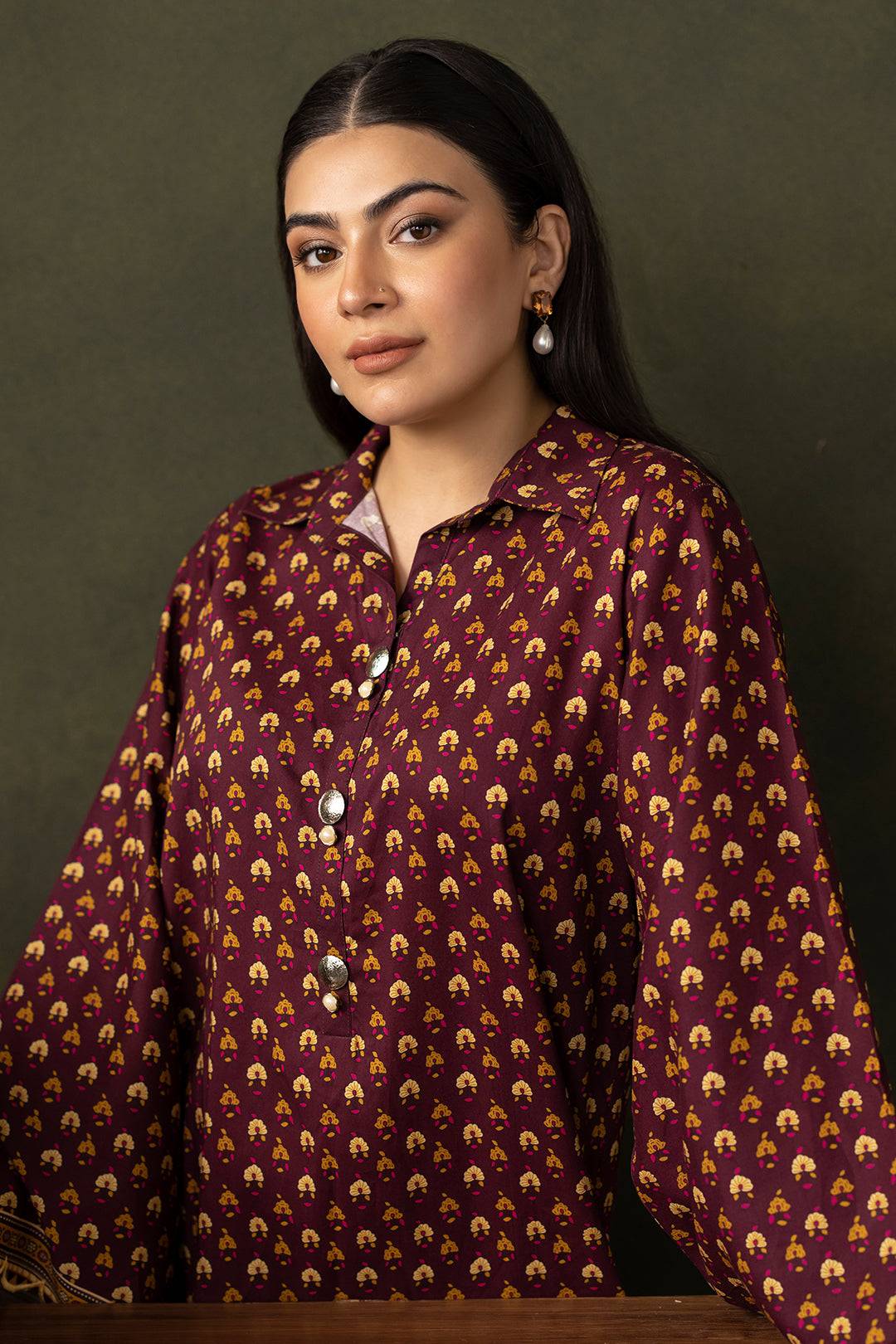 Zellbury | Unstitched 2 Piece Viscose | Shirt Shalwar - 0262 by Maria Faisal - Registered Vendor of : Zellbury Women - type : Essential Unstitched - 100% original wedding dresses