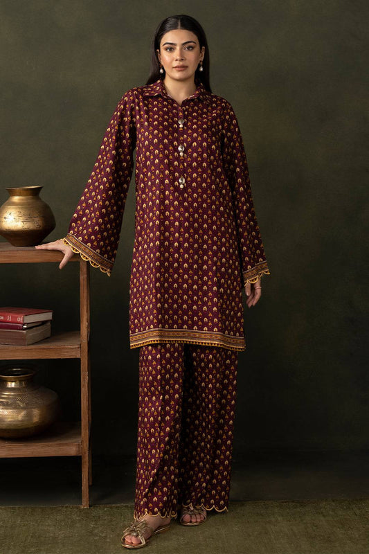Zellbury | Unstitched 2 Piece Viscose | Shirt Shalwar - 0262 by Maria Faisal - Registered Vendor of : Zellbury Women - type : Essential Unstitched - 100% original wedding dresses