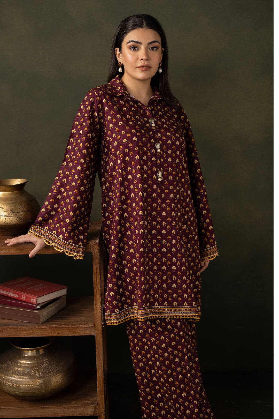 Zellbury | Unstitched 2 Piece Viscose | Shirt Shalwar - 0262 by Maria Faisal - Registered Vendor of : Zellbury Women - type : Essential Unstitched - 100% original wedding dresses