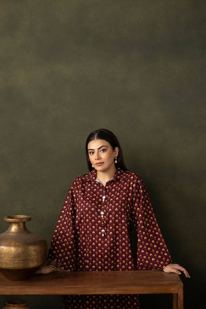 Zellbury | Unstitched 2 Piece Viscose | Shirt Shalwar - 0262 by Maria Faisal - Registered Vendor of : Zellbury Women - type : Essential Unstitched - 100% original wedding dresses