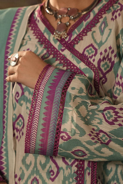 Zellbury | Unstitched 2 Piece Khaddar | Shirt Dupatta - 0333 by Maria Faisal - Registered Vendor of : Zellbury Women - type : Essential Unstitched - 100% original wedding dresses