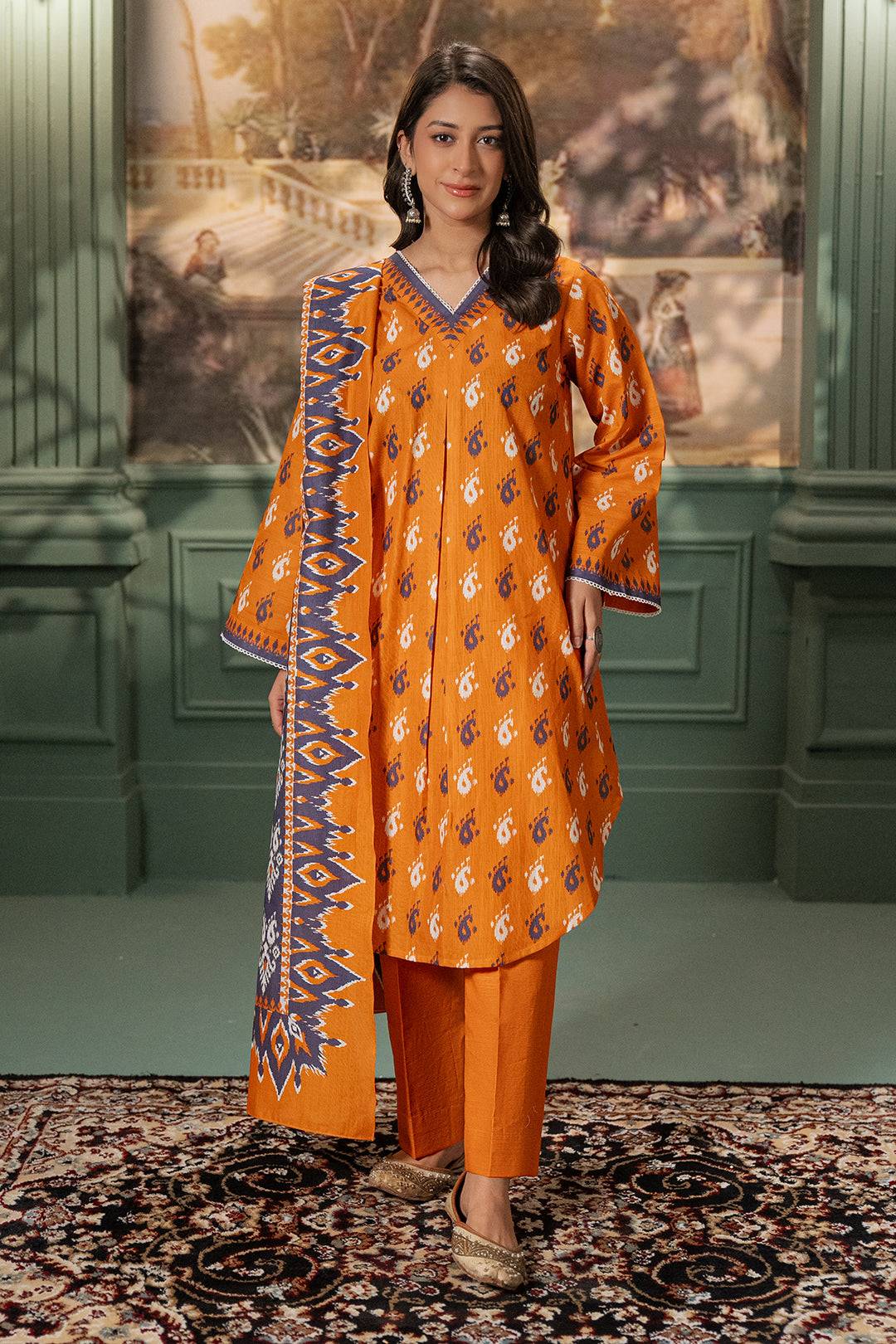Zellbury | Unstitched 2 Piece Khaddar | Shirt Dupatta - 0335 by Maria Faisal - Registered Vendor of : Zellbury Women - type : Essential Unstitched - 100% original wedding dresses