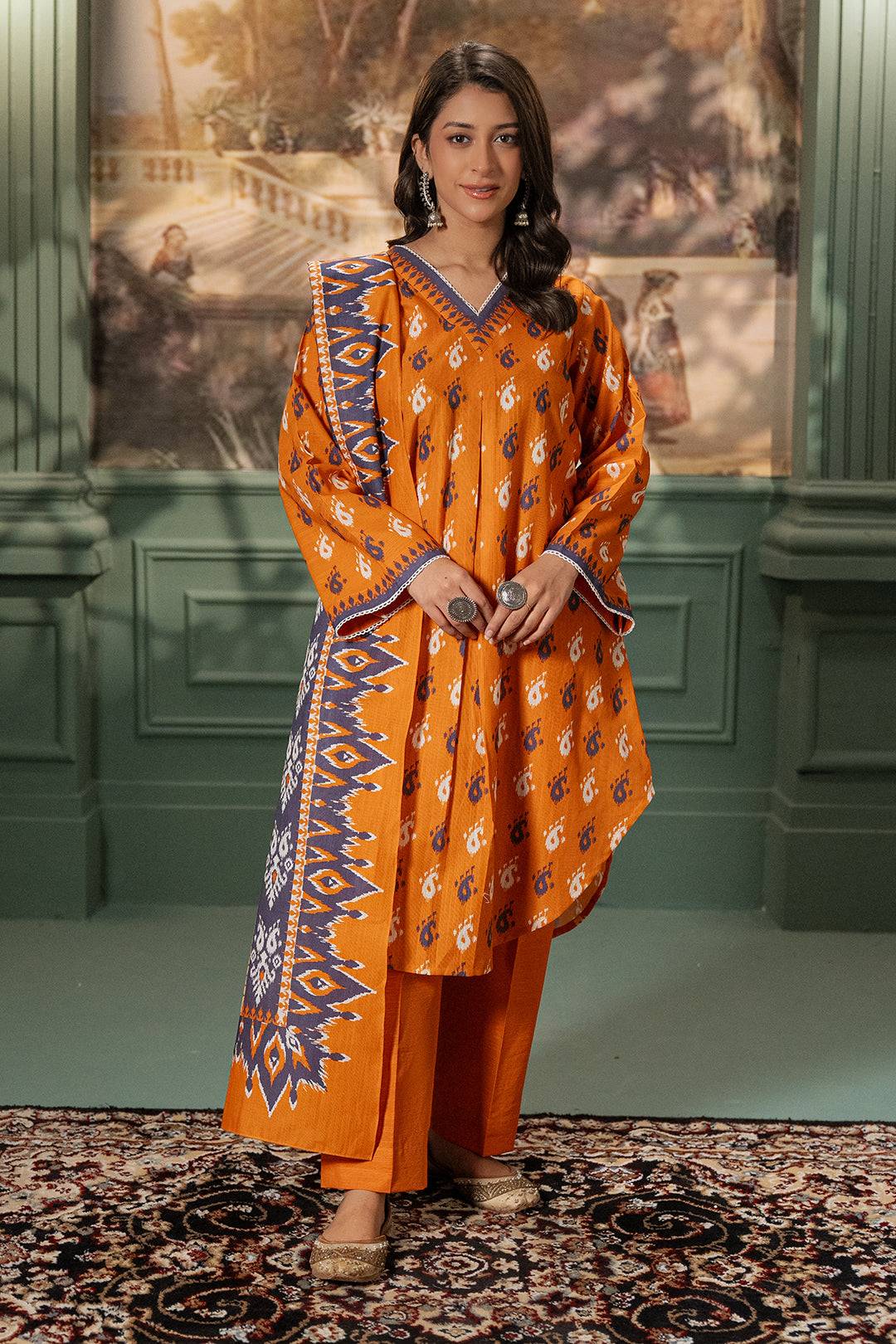 Zellbury | Unstitched 2 Piece Khaddar | Shirt Dupatta - 0335 by Maria Faisal - Registered Vendor of : Zellbury Women - type : Essential Unstitched - 100% original wedding dresses