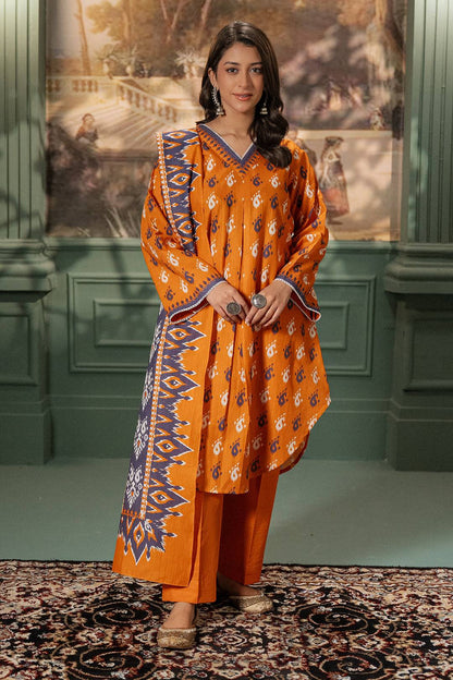 Zellbury | Unstitched 2 Piece Khaddar | Shirt Dupatta - 0335 by Maria Faisal - Registered Vendor of : Zellbury Women - type : Essential Unstitched - 100% original wedding dresses