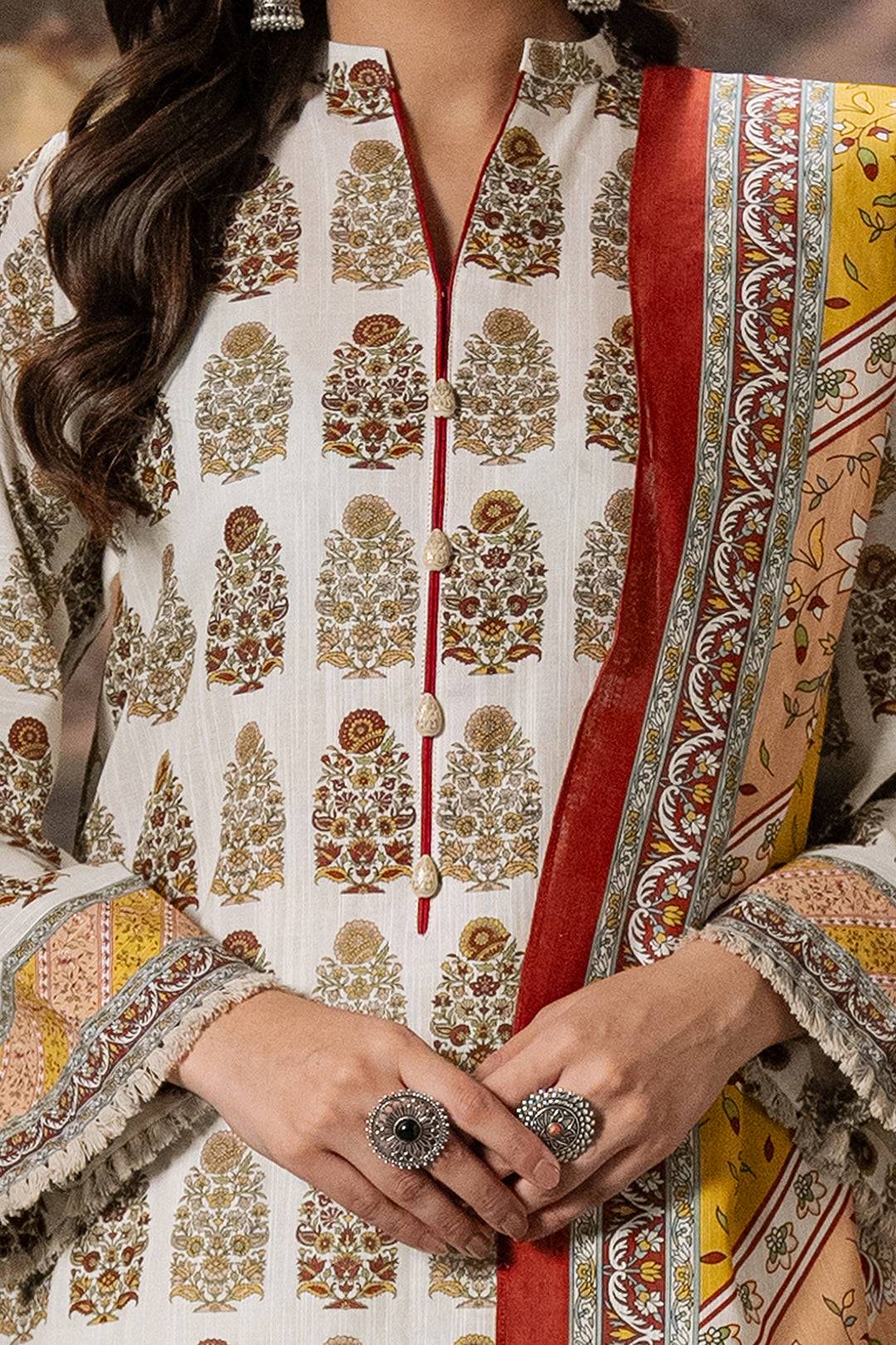 Zellbury | Unstitched 2 Piece Khaddar | Shirt Dupatta - 0336 by Maria Faisal - Registered Vendor of : Zellbury Women - type : Essential Unstitched - 100% original wedding dresses