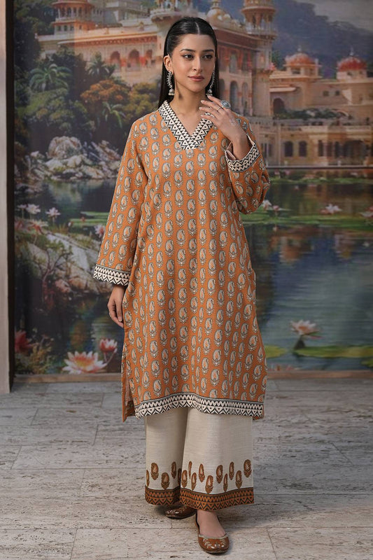 Zellbury | Unstitched 2 Piece Khaddar | Shirt Shalwar - 0339 by Maria Faisal - Registered Vendor of : Zellbury Women - type : Essential Unstitched - 100% original wedding dresses