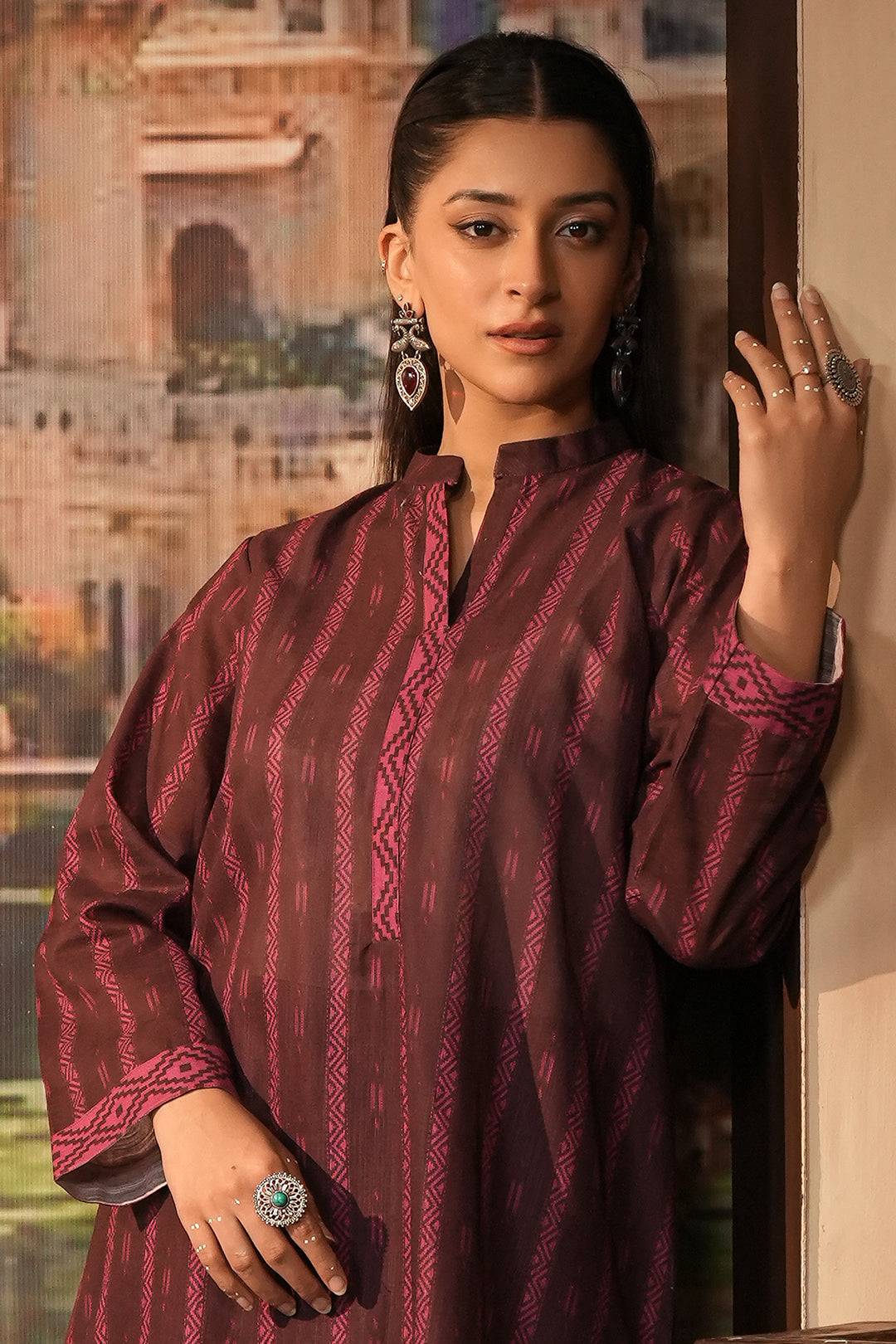 Zellbury | Unstitched 2 Piece Khaddar | Shirt Shalwar - 0343 by Maria Faisal - Registered Vendor of : Zellbury Women - type : Essential Unstitched - 100% original wedding dresses
