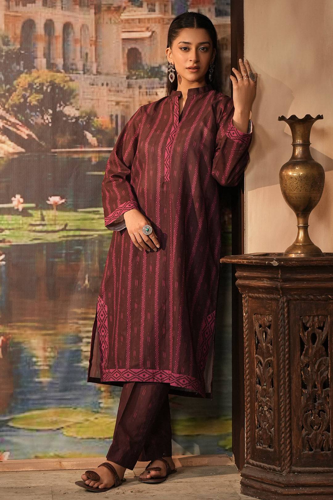 Zellbury | Unstitched 2 Piece Khaddar | Shirt Shalwar - 0343 by Maria Faisal - Registered Vendor of : Zellbury Women - type : Essential Unstitched - 100% original wedding dresses