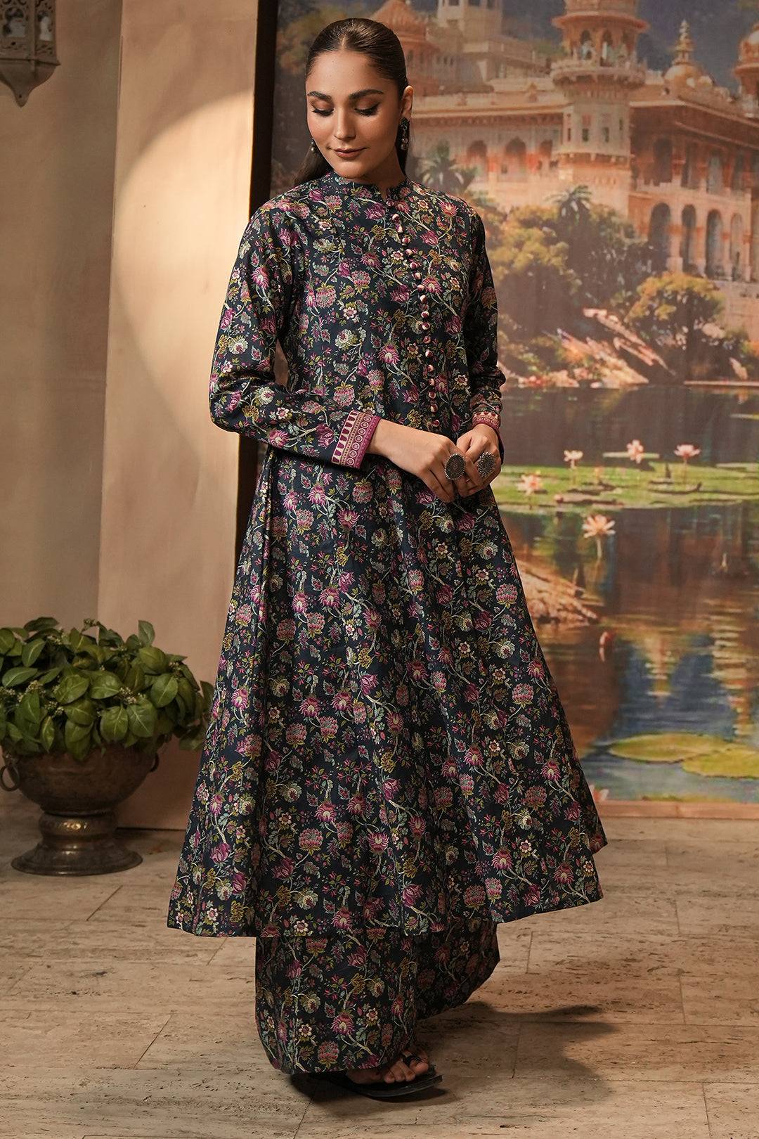 Zellbury | Unstitched 2 Piece Khaddar | Shirt Shalwar - 0345 by Maria Faisal - Registered Vendor of : Zellbury Women - type : Essential Unstitched - 100% original wedding dresses