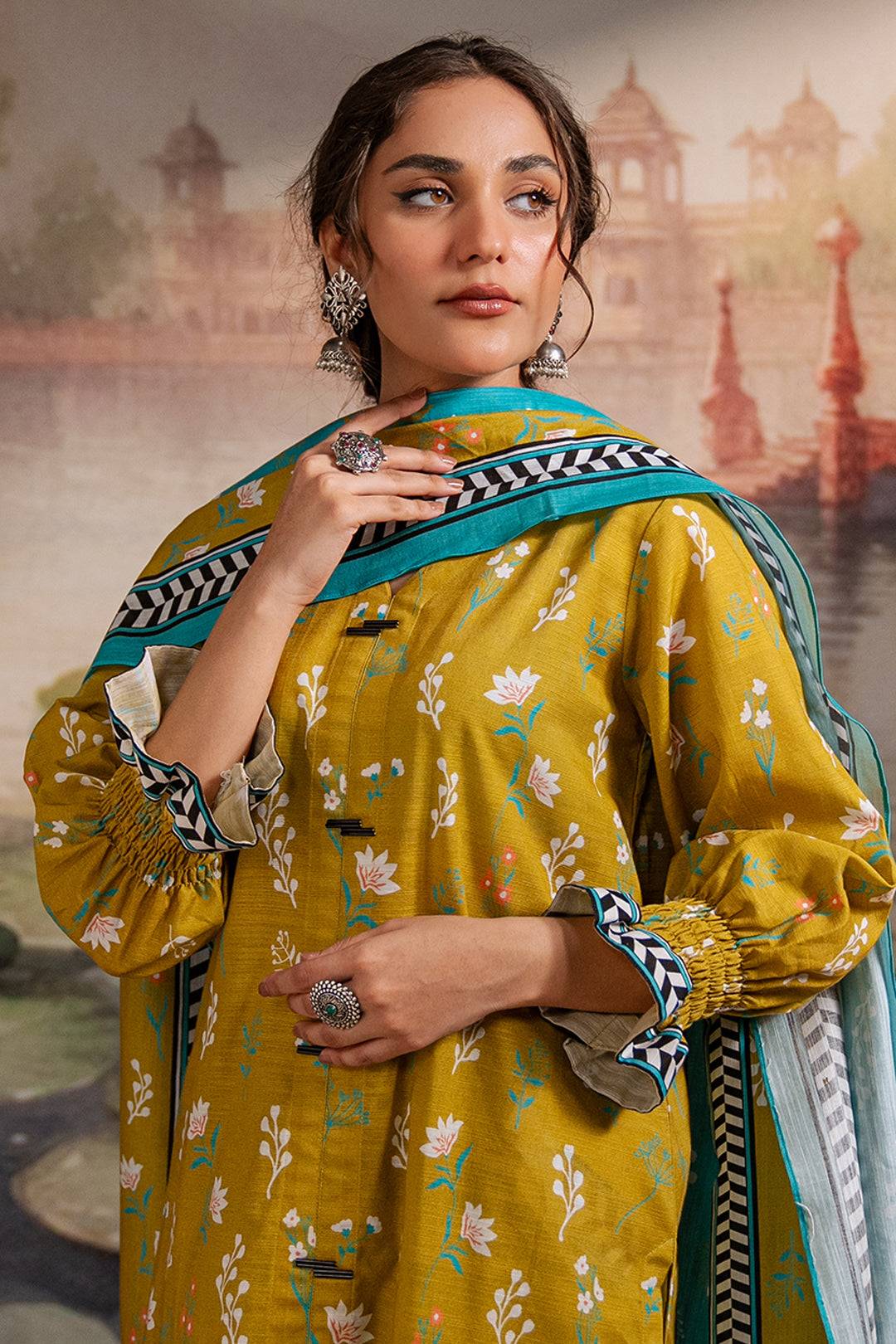 Zellbury | Unstitched 2 Piece Khaddar | Shirt Dupatta - 0423 by Maria Faisal - Registered Vendor of : Zellbury Women - type : Essential Unstitched - 100% original wedding dresses