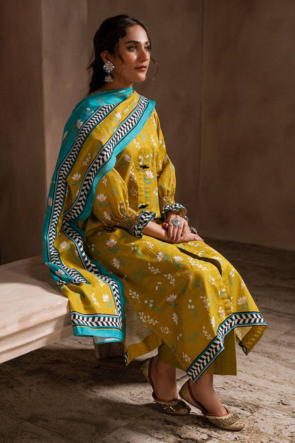 Zellbury | Unstitched 2 Piece Khaddar | Shirt Dupatta - 0423 by Maria Faisal - Registered Vendor of : Zellbury Women - type : Essential Unstitched - 100% original wedding dresses