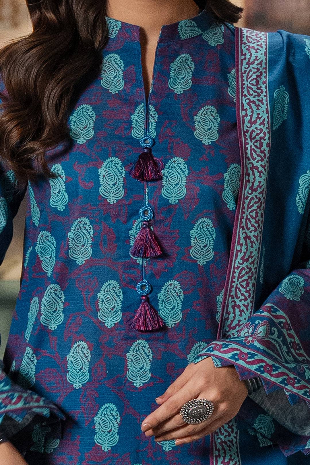 Zellbury | Unstitched 2 Piece Khaddar | Shirt Dupatta - 0425 by Maria Faisal - Registered Vendor of : Zellbury Women - type : Essential Unstitched - 100% original wedding dresses