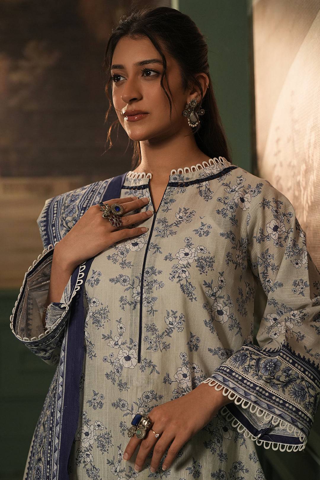 Zellbury | Unstitched 2 Piece Khaddar | Shirt Dupatta - 0426 by Maria Faisal - Registered Vendor of : Zellbury Women - type : Essential Unstitched - 100% original wedding dresses