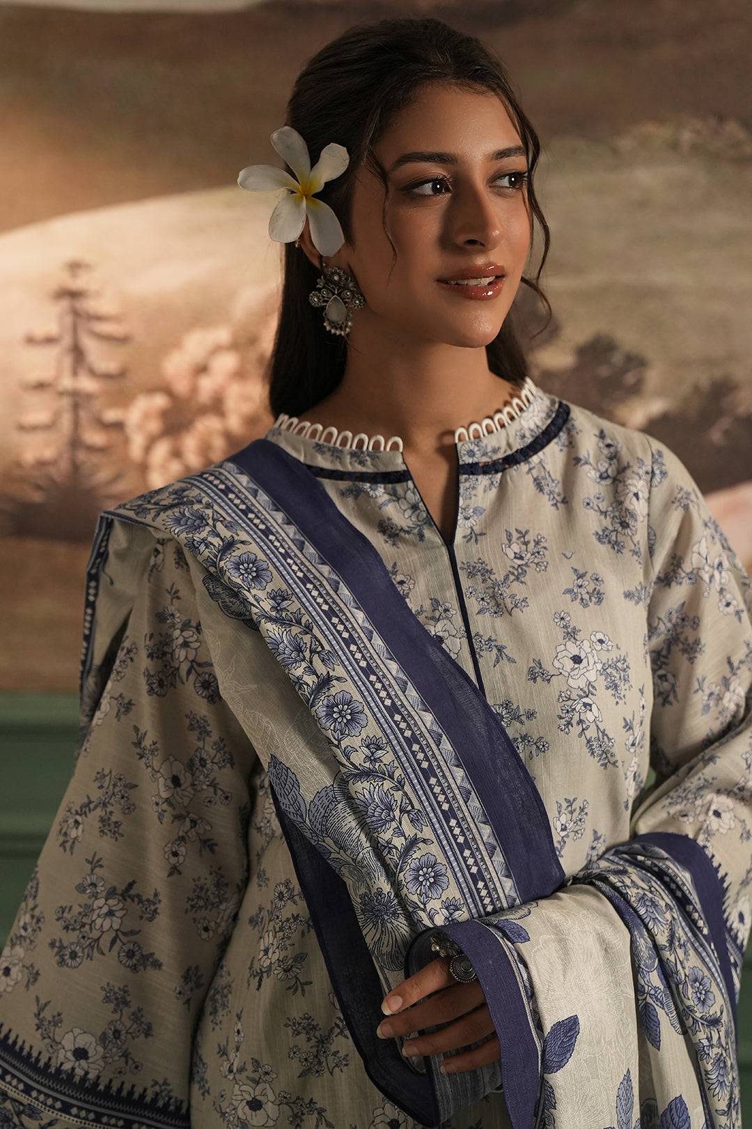 Zellbury | Unstitched 2 Piece Khaddar | Shirt Dupatta - 0426 by Maria Faisal - Registered Vendor of : Zellbury Women - type : Essential Unstitched - 100% original wedding dresses