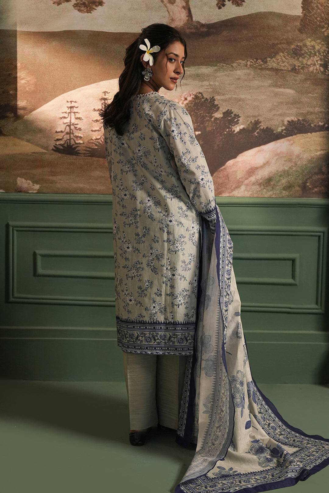 Zellbury | Unstitched 2 Piece Khaddar | Shirt Dupatta - 0426 by Maria Faisal - Registered Vendor of : Zellbury Women - type : Essential Unstitched - 100% original wedding dresses