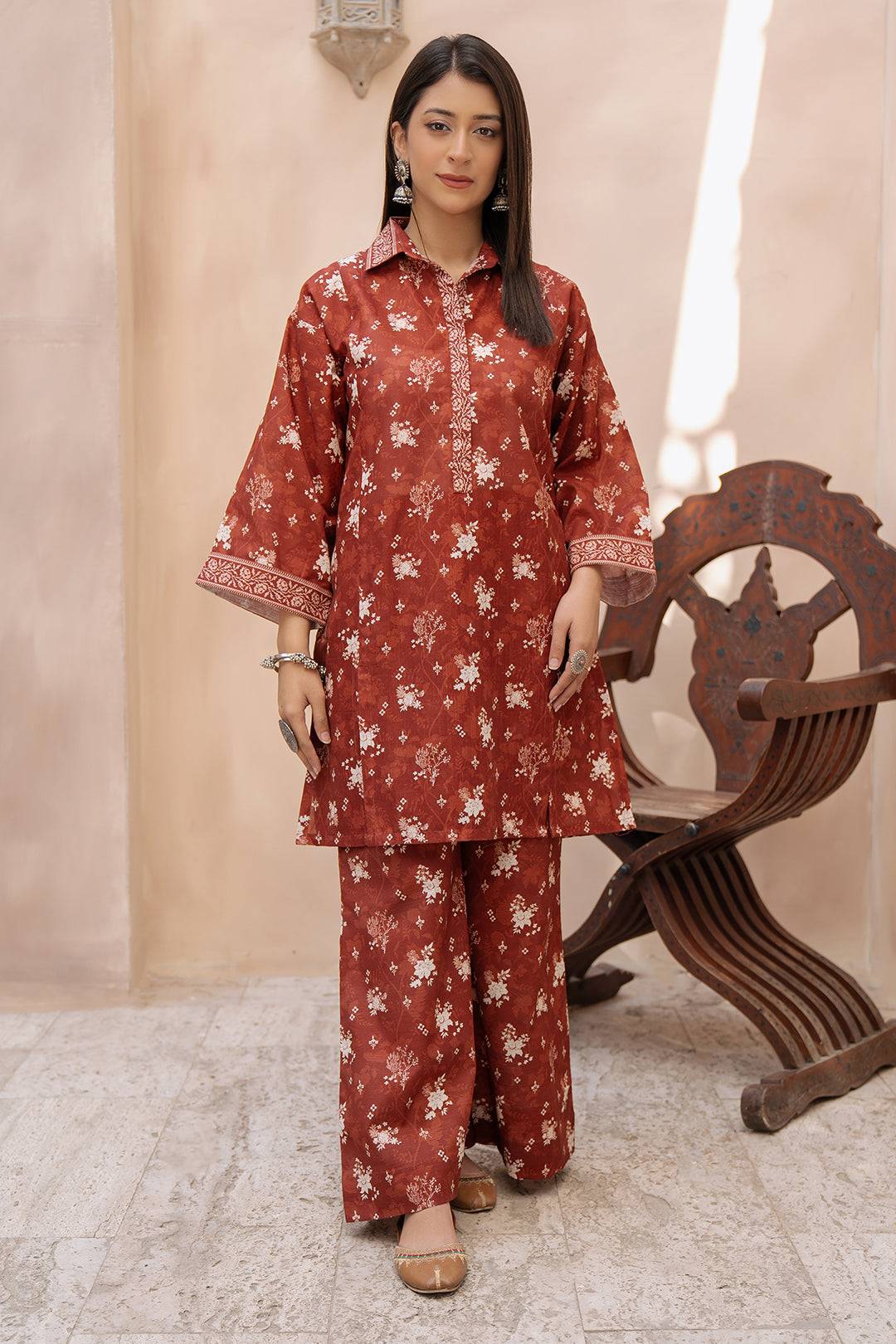 Zellbury | Unstitched 2 Piece Khaddar | Shirt Shalwar - 0434 by Maria Faisal - Registered Vendor of : Zellbury Women - type : Essential Unstitched - 100% original wedding dresses