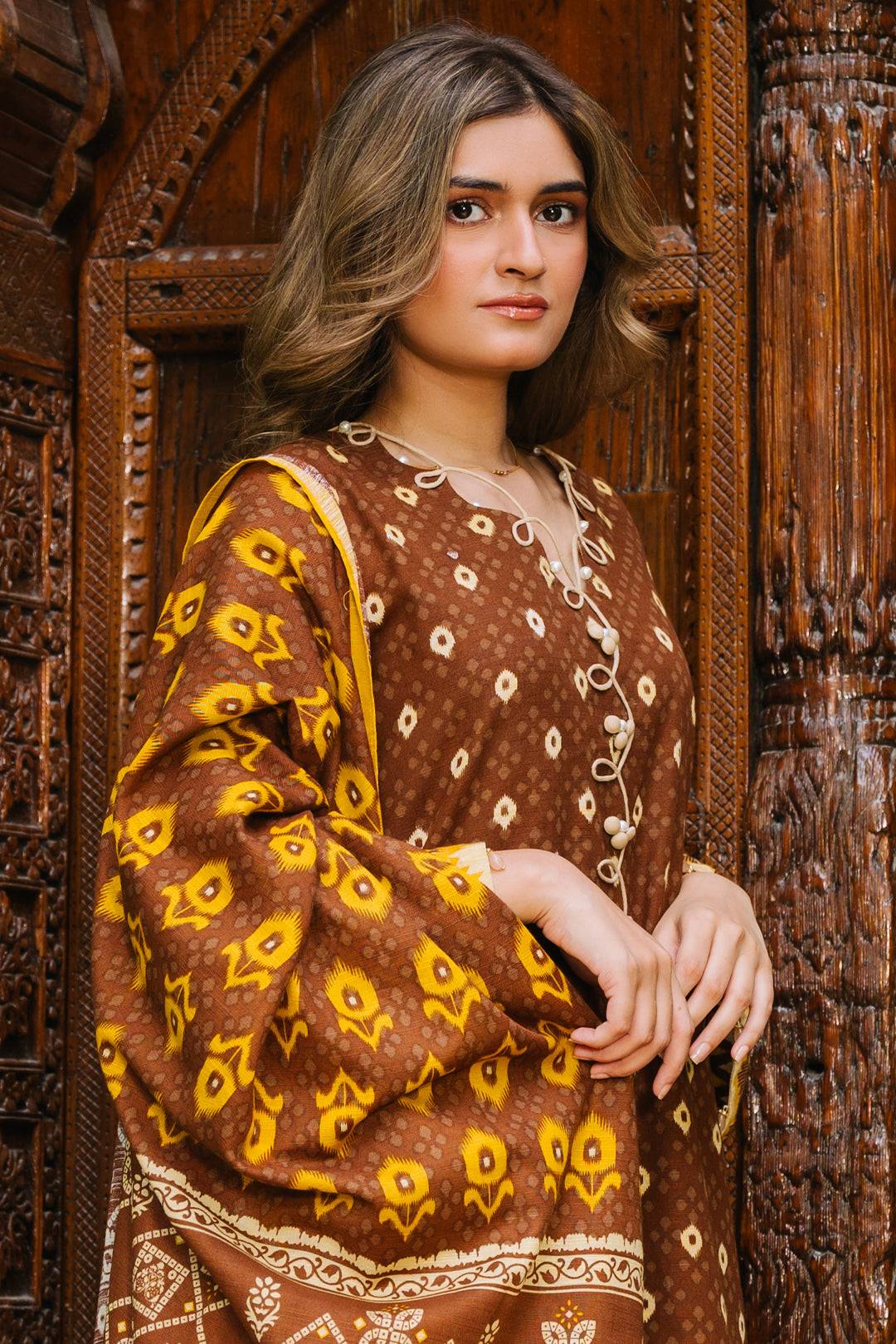 Zellbury | Unstitched 3 Piece Khaddar | Shirt Shalwar Dupatta - 0182 by Maria Faisal - Registered Vendor of : Zellbury Women - type : Essential Unstitched - 100% original wedding dresses