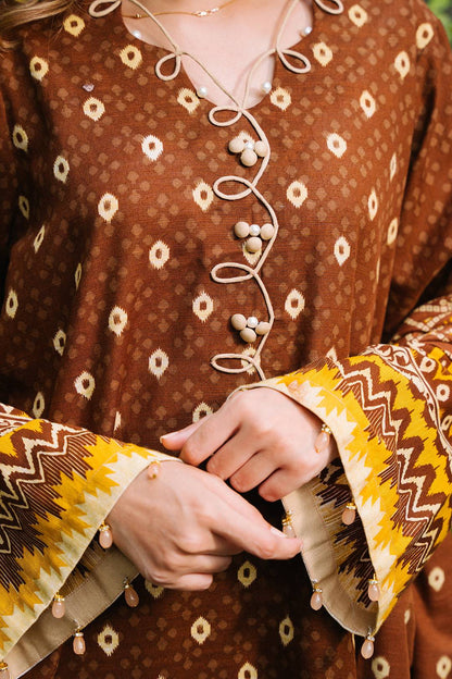 Zellbury | Unstitched 3 Piece Khaddar | Shirt Shalwar Dupatta - 0182 by Maria Faisal - Registered Vendor of : Zellbury Women - type : Essential Unstitched - 100% original wedding dresses