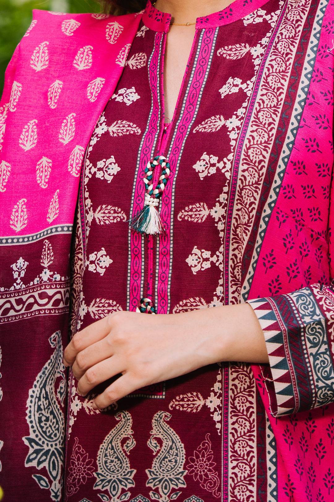 Zellbury | Unstitched 3 Piece Khaddar | Shirt Shalwar Dupatta - 0184 by Maria Faisal - Registered Vendor of : Zellbury Women - type : Essential Unstitched - 100% original wedding dresses