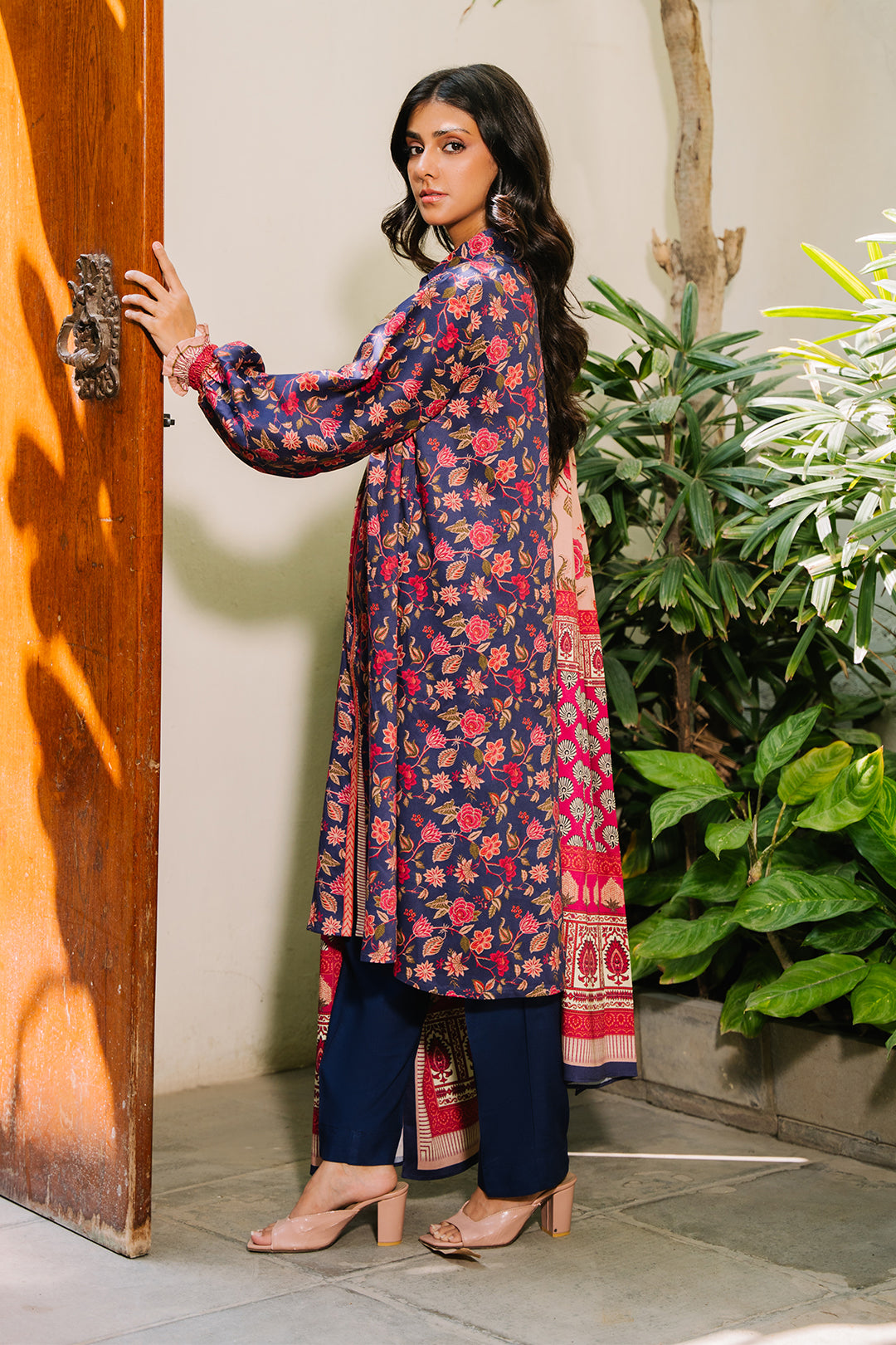 Zellbury | Unstitched 3 Piece Viscose | Shirt Shalwar Dupatta - 0187 - Designer Dress with Intricate embroidery and embellishments. Shop elegent wedding dress at Maria Faisal.