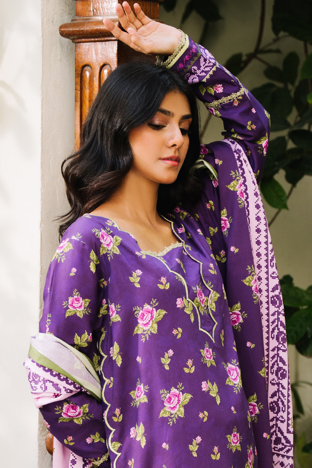 Zellbury | Unstitched 3 Piece Viscose | Shirt Shalwar Dupatta - 0188 - Designer Dress with Intricate embroidery and embellishments. Shop elegent wedding dress at Maria Faisal.