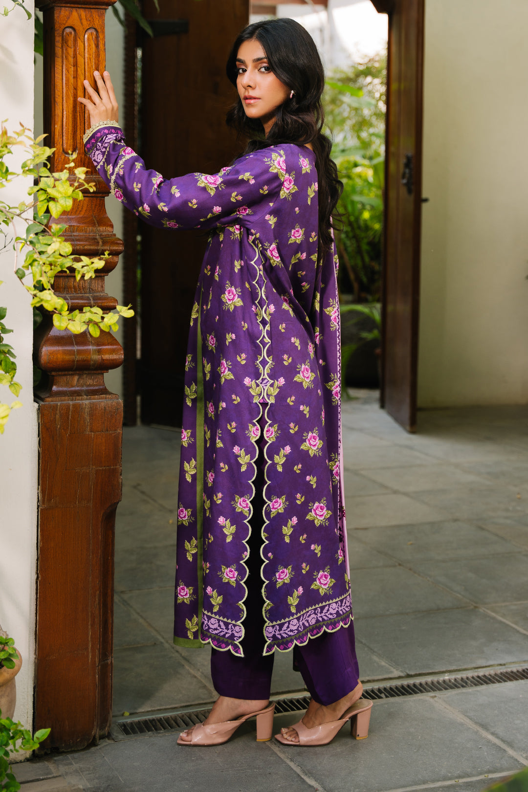 Zellbury | Unstitched 3 Piece Viscose | Shirt Shalwar Dupatta - 0188 - Designer Dress with Intricate embroidery and embellishments. Shop elegent wedding dress at Maria Faisal.