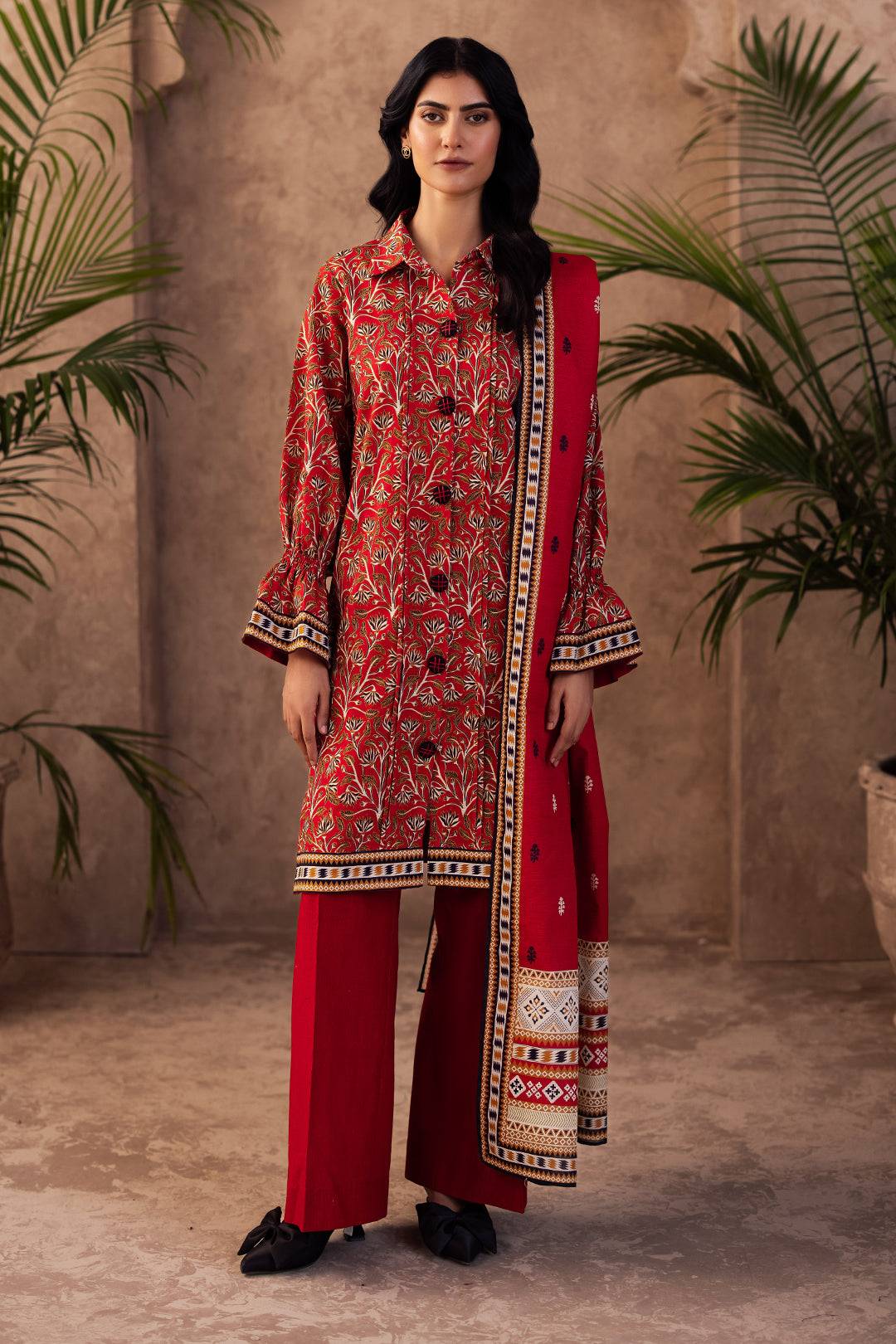 Zellbury | Unstitched 3 Piece Khaddar | Shirt Shalwar Dupatta - 0189 by Maria Faisal - Registered Vendor of : Zellbury Women - type : Essential Unstitched - 100% original wedding dresses