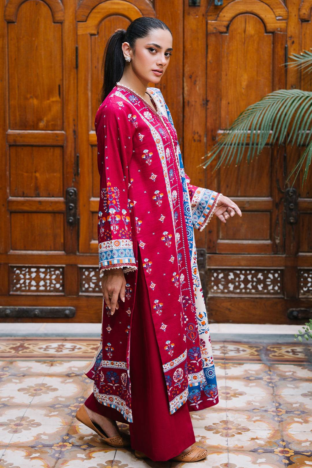 Zellbury | Unstitched 3 Piece Khaddar | Shirt Shalwar Dupatta - 0197 by Maria Faisal - Registered Vendor of : Zellbury Women - type : Essential Unstitched - 100% original wedding dresses