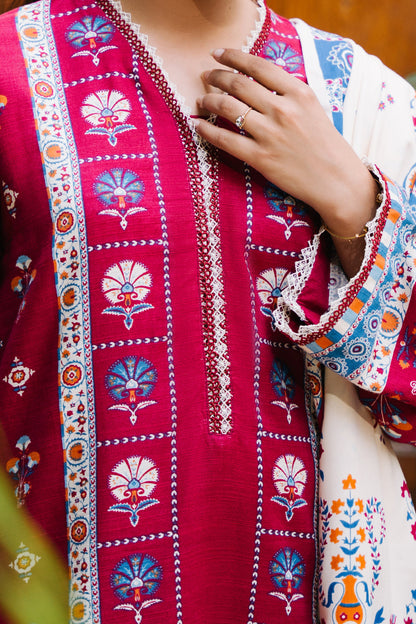 Zellbury | Unstitched 3 Piece Khaddar | Shirt Shalwar Dupatta - 0197 by Maria Faisal - Registered Vendor of : Zellbury Women - type : Essential Unstitched - 100% original wedding dresses