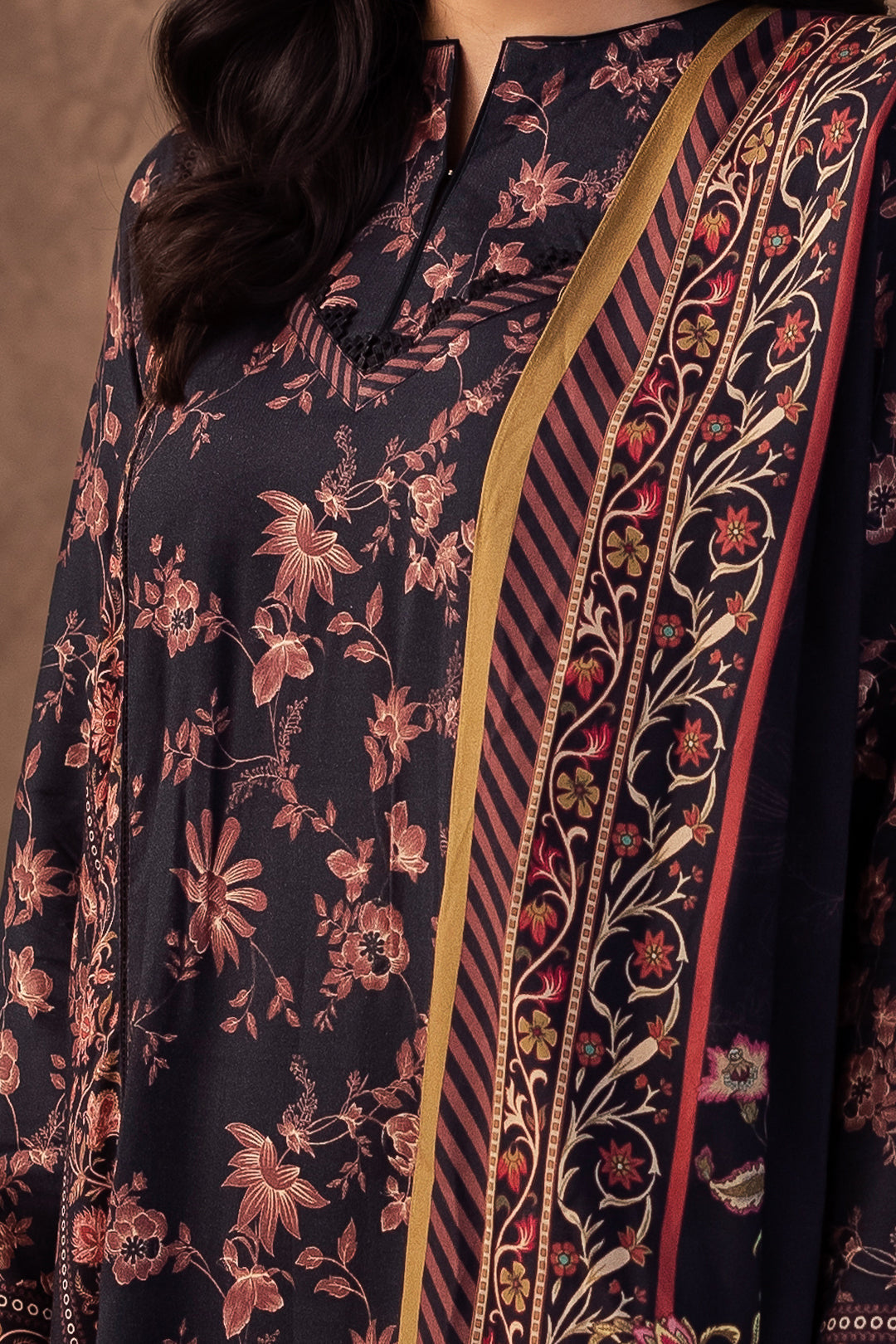 Zellbury | Unstitched 3 Piece Viscose | Shirt Shalwar Dupatta - 0200 - Designer Dress with Intricate embroidery and embellishments. Shop elegent wedding dress at Maria Faisal.