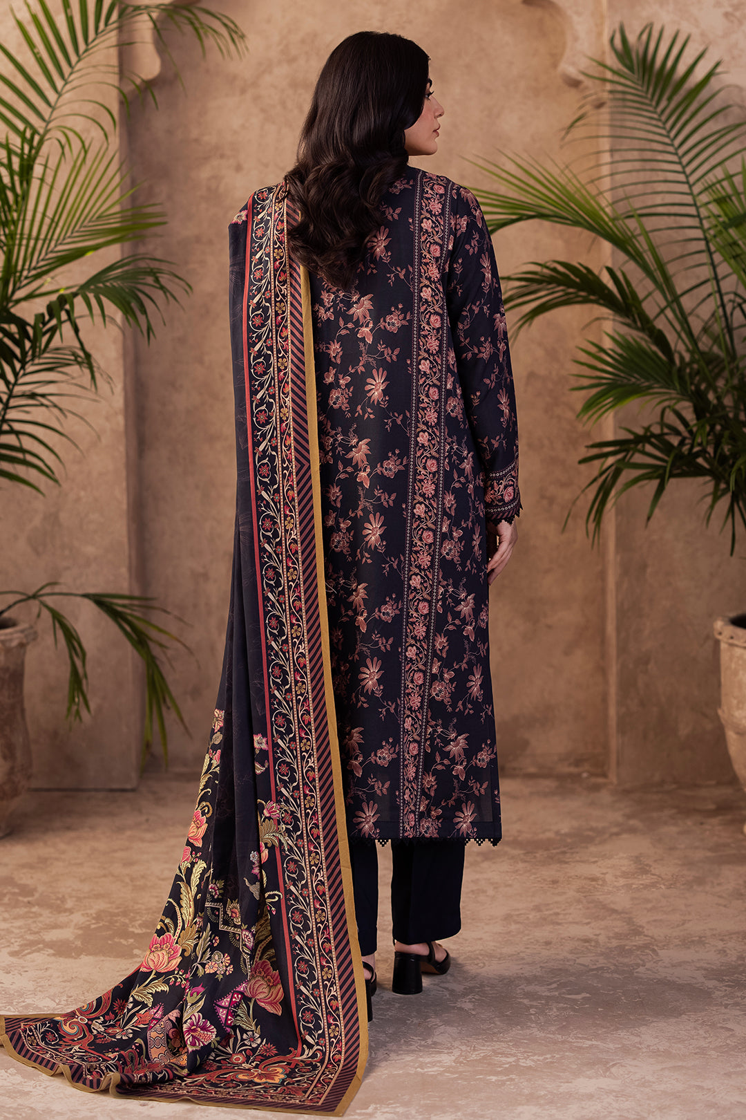 Zellbury | Unstitched 3 Piece Viscose | Shirt Shalwar Dupatta - 0200 - Designer Dress with Intricate embroidery and embellishments. Shop elegent wedding dress at Maria Faisal.