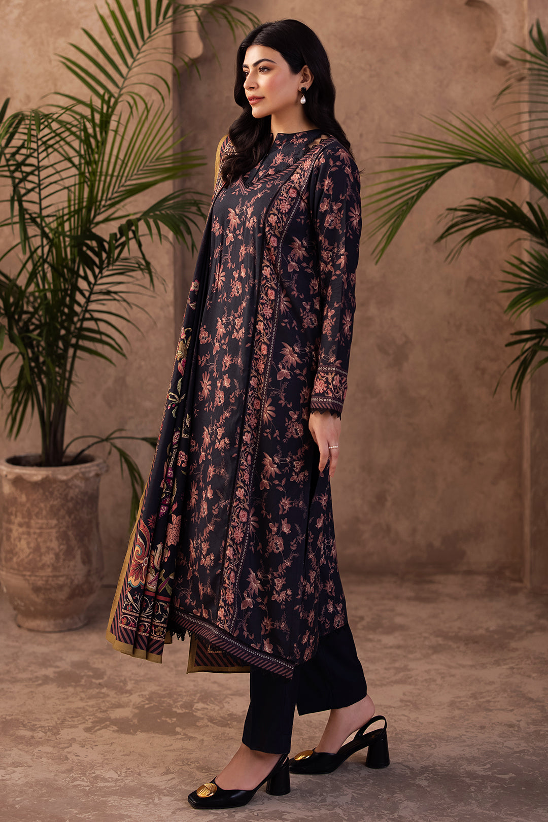 Zellbury | Unstitched 3 Piece Viscose | Shirt Shalwar Dupatta - 0200 - Designer Dress with Intricate embroidery and embellishments. Shop elegent wedding dress at Maria Faisal.