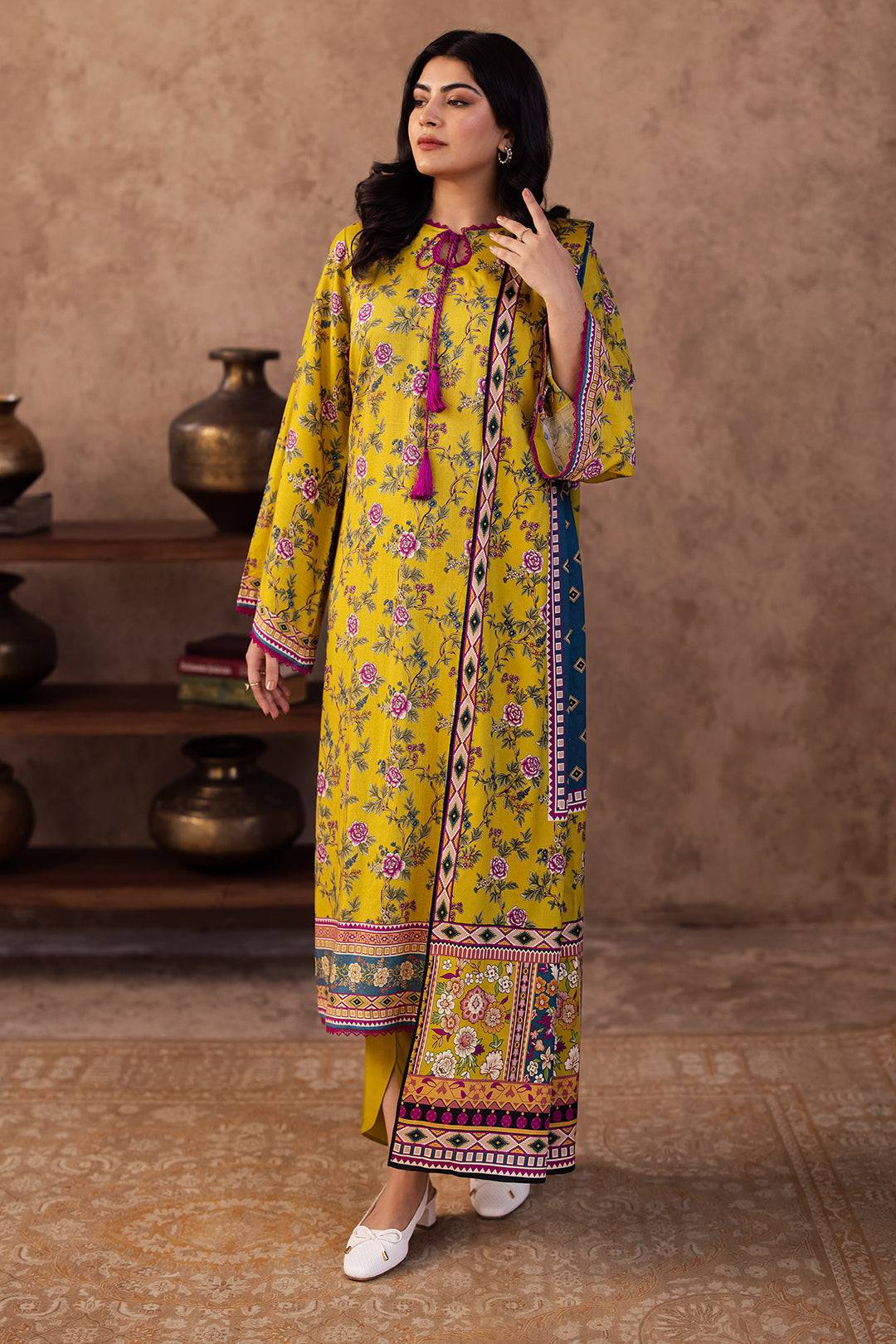 Zellbury | Unstitched 3 Piece Viscose | Shirt Shalwar Dupatta - 0201 by Maria Faisal - Registered Vendor of : Zellbury Women - type : Essential Unstitched - 100% original wedding dresses