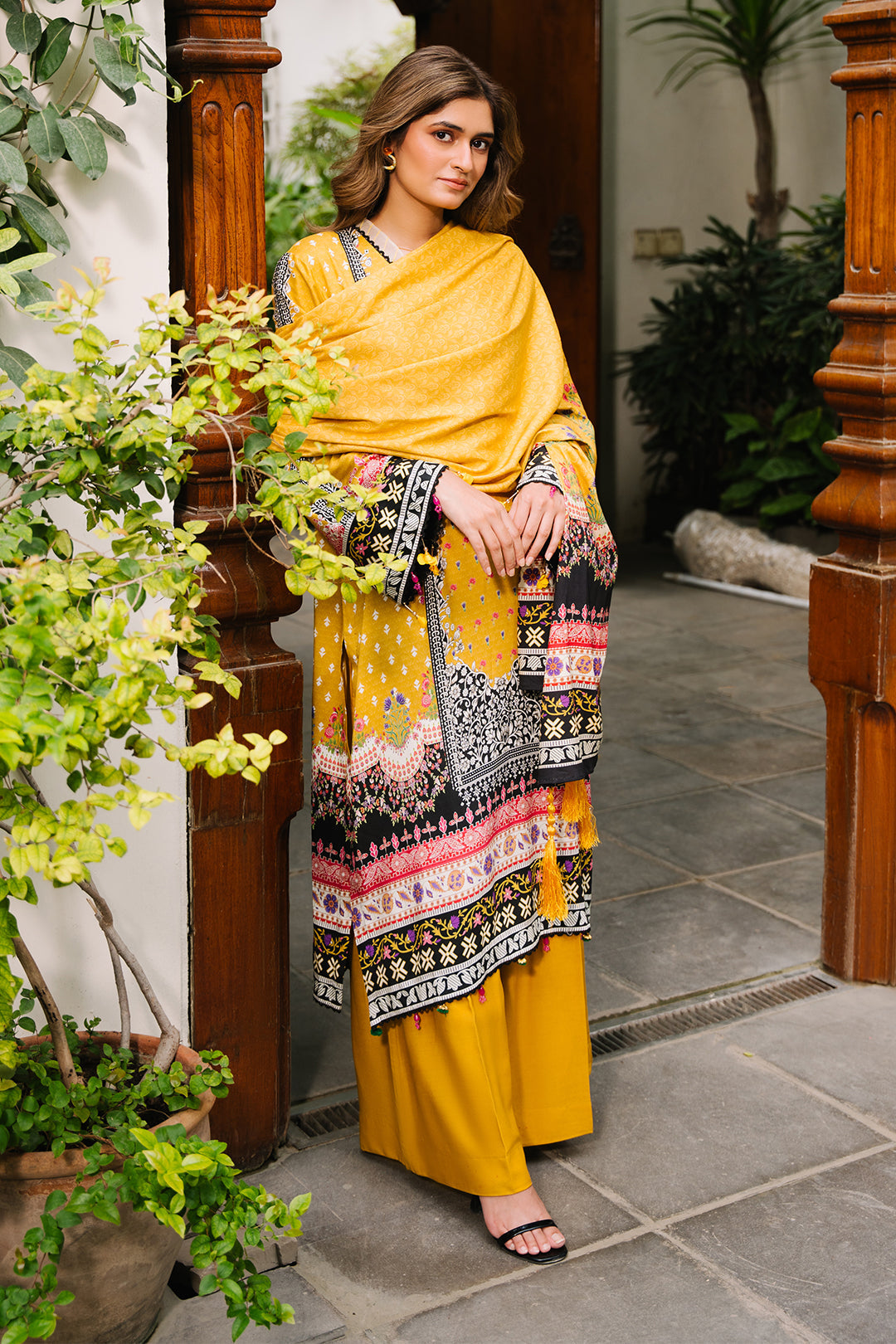 Zellbury | Unstitched 3 Piece Viscose | Shirt Shalwar Dupatta - 0205 - Designer Dress with Intricate embroidery and embellishments. Shop elegent wedding dress at Maria Faisal.