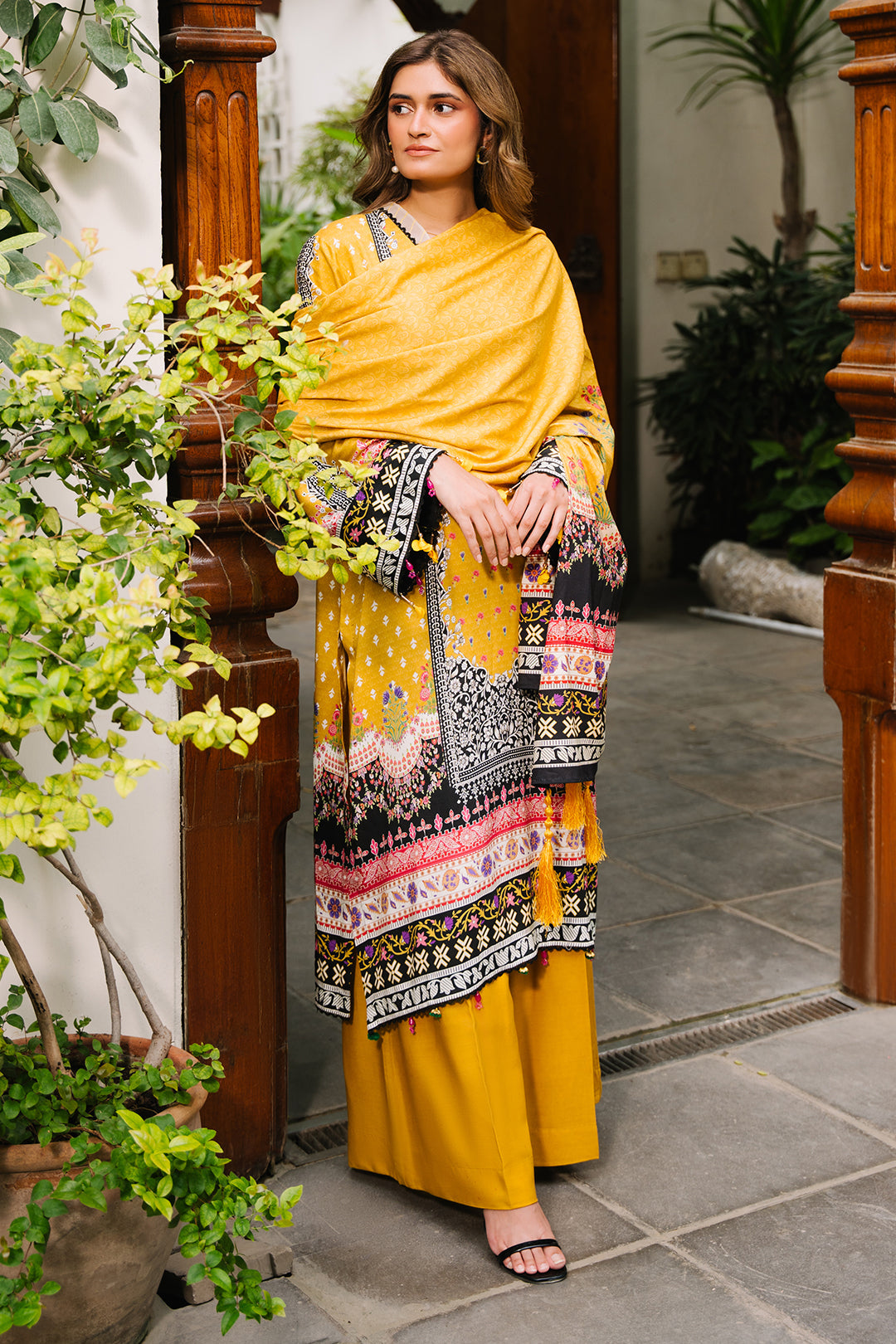 Zellbury | Unstitched 3 Piece Viscose | Shirt Shalwar Dupatta - 0205 - Designer Dress with Intricate embroidery and embellishments. Shop elegent wedding dress at Maria Faisal.