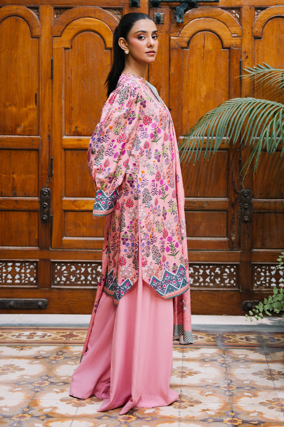 Zellbury | Unstitched 3 Piece Viscose | Shirt Shalwar Dupatta - 0206 - Designer Dress with Intricate embroidery and embellishments. Shop elegent wedding dress at Maria Faisal.