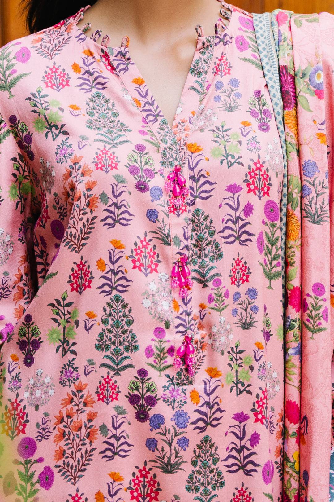 Zellbury | Unstitched 3 Piece Viscose | Shirt Shalwar Dupatta - 0206 by Maria Faisal - Registered Vendor of : Zellbury Women - type : Essential Unstitched - 100% original wedding dresses