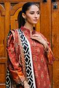 Zellbury | Unstitched 3 Piece Viscose | Shirt Shalwar Dupatta - 0208 - Designer Dress with Intricate embroidery and embellishments. Shop elegent wedding dress at Maria Faisal.